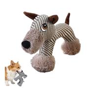 linen safari companions - interactive dog toy, squeaky chew animals, Strudy Linen Fabric, provides the sensory feedback anxious dogs crave (Dog)