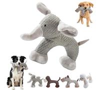 Linen Safari Companions, Squeaky Dog Chew Animals, with Sturdy Linen Fabric, for Small Medium Dog Interactive Play (Elephant)