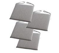 Linen Seat Cushions for Dining Chairs Set of 2/4/6 with Ties Stylish Chair Pads for Kitchen & Office Decor 45 x 45cm Comfortable and
