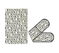 Linen Set: Emma Bridgewater Double Oven Glove And Tea Towel Set Black Toast, Cotton