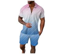 Linen Sets for Men 2 Piece 2 Piece Casual Tropical Print Button Down Hawaiian Shirt and Short Suits Gay Sexy Outfits for Men Mens Jogging Suits 2 Piece Set(White,4XL)
