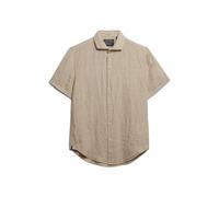 Superdry Riviera Linen Short Sleeve Shirt Beige 2XL Men