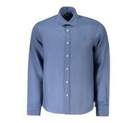 Linen Shirt with Embroidered Logo - male - North Sails - Casual Shirts - Blue - M - Shirts M