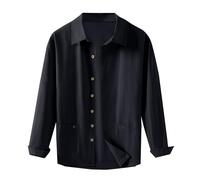 Linen Shirts Men Men's Non Formal Shirts Men Linen Long Sleeved Button Down Tops with Tie Loops Fashion Mens T Shirt Hiking Essentials Summer Long Sleeve T Shirt Mens Black