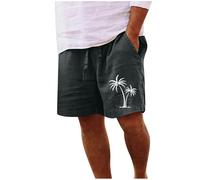 Linen Shorts Men Beach Shorts Lightning Deals Summer Loose Casual Wide Leg Drawstring Shorts with Pockets Lightweight Comfort Stretch Short Pants Capris