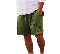Linen Shorts Men Beach Shorts Lightning Deals Summer Loose Casual Wide Leg Drawstring Shorts with Pockets Lightweight Comfort Stretch Short Pants Capris