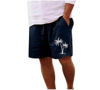Linen Shorts Men Beach Shorts Lightning Deals Summer Loose Casual Wide Leg Drawstring Shorts with Pockets Lightweight Comfort Stretch Short Pants Capris