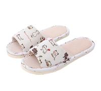Linen Slippers Foam Bottom Japanese Non Slip Four Season Indoor House Shoe | Cloth fabric, foam cushioned bottom, japanese linen style, four season use, natural, size 36-45, for year round breathability