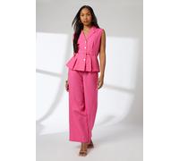 Linen Straight Leg Trouser Principles Pink 14