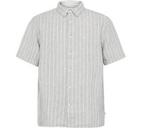 Linen Striped Casual Shirt KnowledgeCotton Apparel Gris L