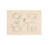 Linen-Style Tablecloth 100x70cm Washable Elegant Print