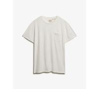 Linen T-shirt with pocket Superdry Classic Blanc XL