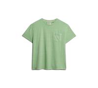 Linen T-shirt with pocket Superdry Classic Green L