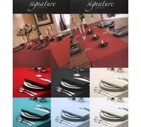 Linen Tablecloths & Signature Plain Kitchen Linen 70" x 108" Rectangular Tablecloth 175cm x 270cm 10-12 Seater Table, Black
