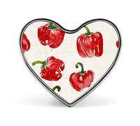 Linen Texture Pattern Heart Pin, 1 Inch Metal Love Lapel Pins - Lightweight, Smooth Edges, Versatile Badge Brooch for Jackets, Shirts, Bags, Gifts for Friends, Family