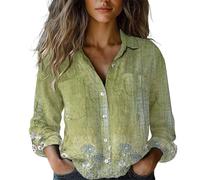 Linen Tops for Lady UK My Orders, V Nevk Plus Size Cheesecloth Tops Linen Shirts for Women UK Comfortable Button Down Lightweight Short Sleeve Summer Clothes Friendship Gifts for Women