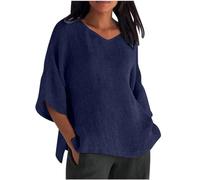 Linen Tops for Women Uk My Orders, Plus Size Crew Neck Cheesecloth Shirts Ladies Cropped Linen Trousers Breathable Floral Prints Lightweight Short Sleeve Y2k Clothes 50th Birthday Gifts for Women