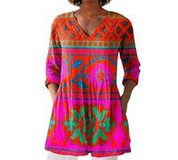 Linen Tops for Women UK My Orders, Plus Size Crew Neck Cheesecloth Shirts Linen Shirts Forwomenuk Breathable Solid Color Lightweight Short Sleeve Holiday Clothes 40th Birthday Gifts for Women Hotpink