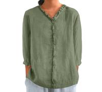 Linen Tops for Women UK My Orders, V Nevk Plus Size Cheesecloth Tops Women's Casual Linen Shirts Color Breathable Floral Prints Lightweight Short Sleeve Y2k Clothes Gifts for Mother's Day Camouflage