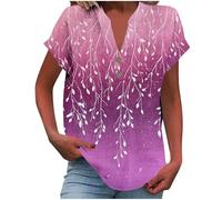 Linen Tops for Women UK,Women's Summer Cotton Linen Cap Sleeve T-Shirt Ladies Button V Neck Tunic Tops Baggy Graphic Casual Loose Shirts Trendy Blouse Vacation Outfits Clearance