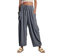 Linen Trousers Women's 7/8 Summer Trousers, Loose Fabric Trousers, Women's Summer Harem Trousers, Large Size, Elegant Pleated Trousers, Extra Long Culotte Buggy Summer Trousers, Airy Summer Trousers,