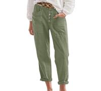 Linen Trousers Womens Plus Size - Work Trousers Women Stretch Fit Loose Comfortable Baggy Sweatpants Womens Solid Color Slim Fit Women's Trousers with Pockets Lightweight Breathe Cargo Trousers Women
