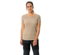 Linen Vaude Essential Short Sleeve T-shirt Beige 46 Woman