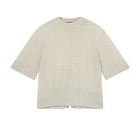 Linen-viscose Mix Cut-out Top, female, Armani Exchange, T-Shirts, Beige, S, Tops S