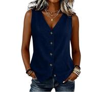 Linen Waistcoats for Women Summer Casual Sleeveless Button Down Blazer Vest Tops Loose Lightweight Asymmetrical Hem Tank Tops Elegant Smart Business Work Suit Vest Beach Vacation Clothes