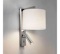 Linen Wall Sconce Adjustable Modern Bedside Reading Spotlight Cylindrical Indoor Decor Wall Light Fixture with Fabric Shade and Switch On/Off, Hardwired Stainless Steel Lighting Fixture…