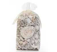 Linen White Fragrance Potpourri Bag Home Décor | Floral Petals Vase & Bowl Filler (White)