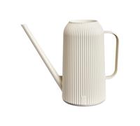 Linen White Watering Can 1.7L Indoor Narrow Spout Ribbed Design