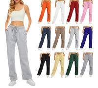 Linen Wide Leg Trousers - Fold Over Flared Leggings in Black & White - Ladies Petite Sizes - Cuffed Leg