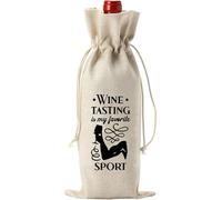 Linen Wine Bag for Wine Bottles Farewell Friend and Coworkers Moving Away Celebration Reusable Bag Teacher Appreciation Gift