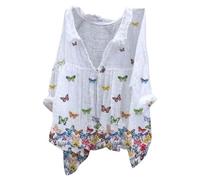 Linen Women Womens Western Clothing Ladies+Linen+Shorts Short Sleeve Blouses for Women Oversized Shirts Linen t Shirt Sleeveless Blouses for Women UK