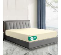 Linen World Hotel Quality 4FT Small Double Fitted Sheet (122×190cm) Cream - 40cm Extra Deep Pocket Brushed Microfiber Bottom Sheet, OEKO-TEX Certified, Soft & Breathable Easy Care Bed Sheet