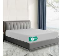 Linen World Hotel Quality 4FT Small Double Fitted Sheet (122×190cm) Silver - 26cm Deep Pocket Brushed Microfiber Bottom Sheet, OEKO-TEX Certified, Soft & Breathable Easy Care Bed Sheet