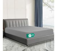 Linen World Hotel Quality 4FT Small Double Fitted Sheet (122×190cm) Silver - 40cm Extra Deep Pocket Brushed Microfiber Bottom Sheet, OEKO-TEX Certified, Soft & Breathable Easy Care Bed Sheet