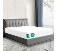 Linen World Hotel Quality King Fitted Sheet (152×200cm) White - 40cm Extra Deep Pocket Brushed Microfiber Bottom Sheet, OEKO-TEX Certified, Soft & Breathable Easy Care Bed Sheet