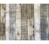 linen702 Vinyl Pvc Tablecloth Wood Effect Floor Boards 2.5 metres (250x137cm) 8 Seater Size rectangle Table, Wipe Clean, Textile Backed plastic table cloth (277)