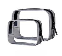 linenb Cosmetic Pouch 10/12pcs Travel Wash Bag Makeup Storage Pouch Large Capacity Cosmetic Organizer Beauty Case Cosmetic Pouch(Black,M 12PCS)