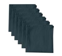 Linendo Linen Napkins, 100% Pure Linen, Navy Blue, 38 x 38 cm, Pack of 6, European Flax, Linen Napkins, Washable Reusable Fabric Napkins