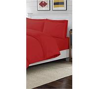 linengalaxy LINEN GALAXY 4FT SMALL DOUBLE FITTED SHEET T200 EGYPTIAN COTTON (Red)
