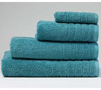 linenHall Teal Towel Set of 4pcs - 2 x Hand Towels & 2 Bath Towels - 650gsm