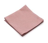 LinenMe Jazz 53% Linen 47% Cotton Tea Towels for Kitchen, 18"x28" Pack of 4 Dish Towel Set, Absorbent & Quick Drying Cloth with Hanging Loop, Red Striped