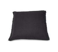 LinenMe Linen Cushion Cover Charcoal Terra Fringe