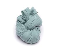 LinenMe Moss Green Linen Summer Scarf Garza, 45 x 200 cm