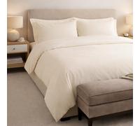 Linens Limited 100% Egyptian Cotton 200 Thread Count Duvet Cover, Cream, Super King