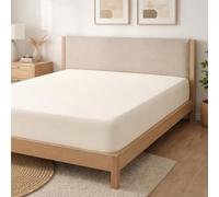 Linens Limited 100% Egyptian Cotton 200 Thread Count Fitted Sheet 12 Inch Deep, Cream, Single