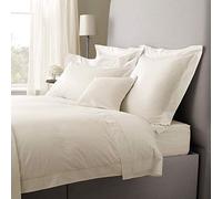 Linens Limited 100% Egyptian Cotton 200 Thread Count Fitted Sheet, Cream, Super King